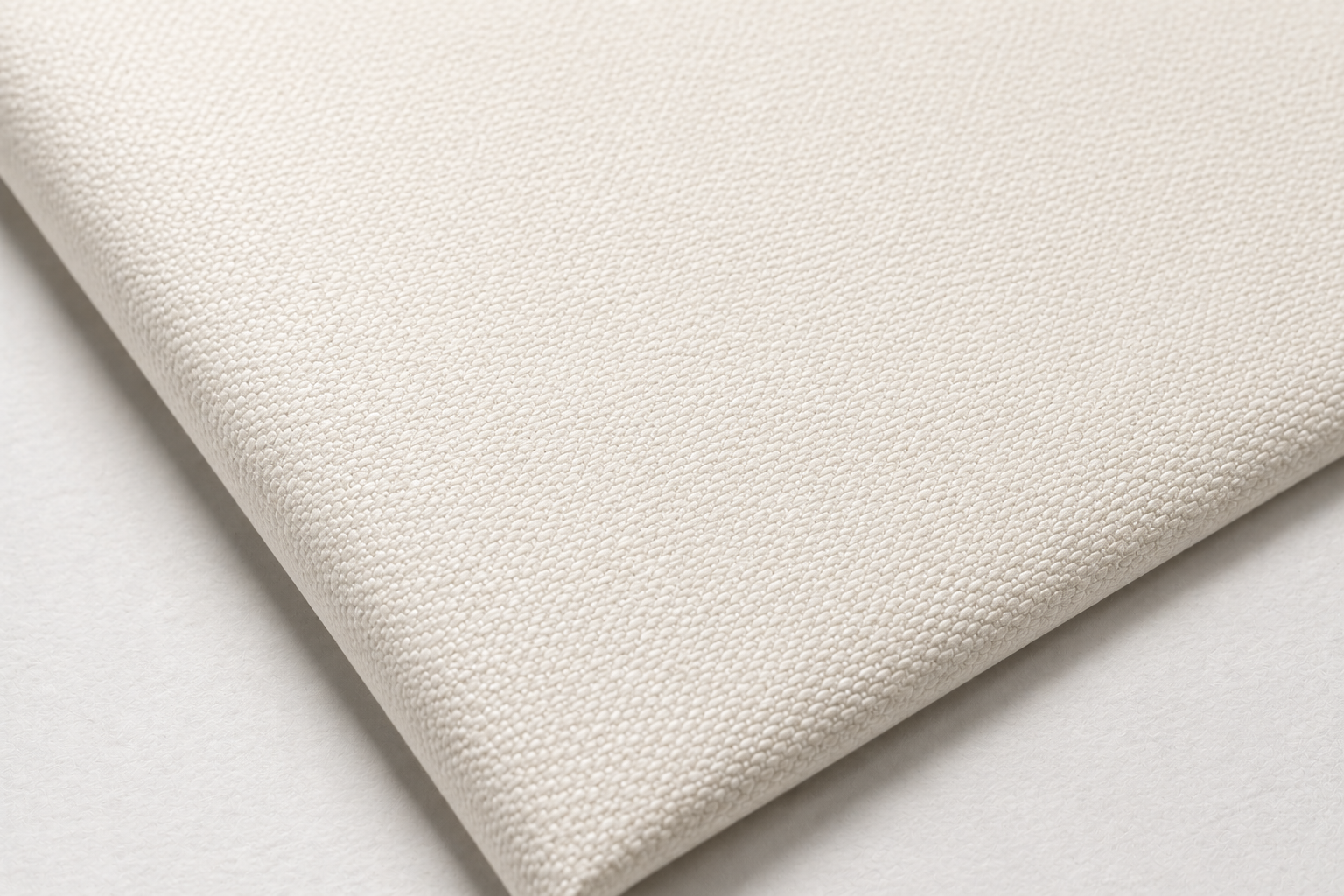 Macro detail of natural cream museum canvas weave
